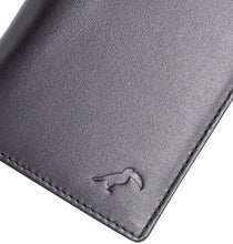 Charger l&#39;image dans la galerie, Tista - porte-cartes - mini-portefeuille avec porte-monnaie en cuir véritable lisse noir classique - blocage RFID, Homme - Femme
