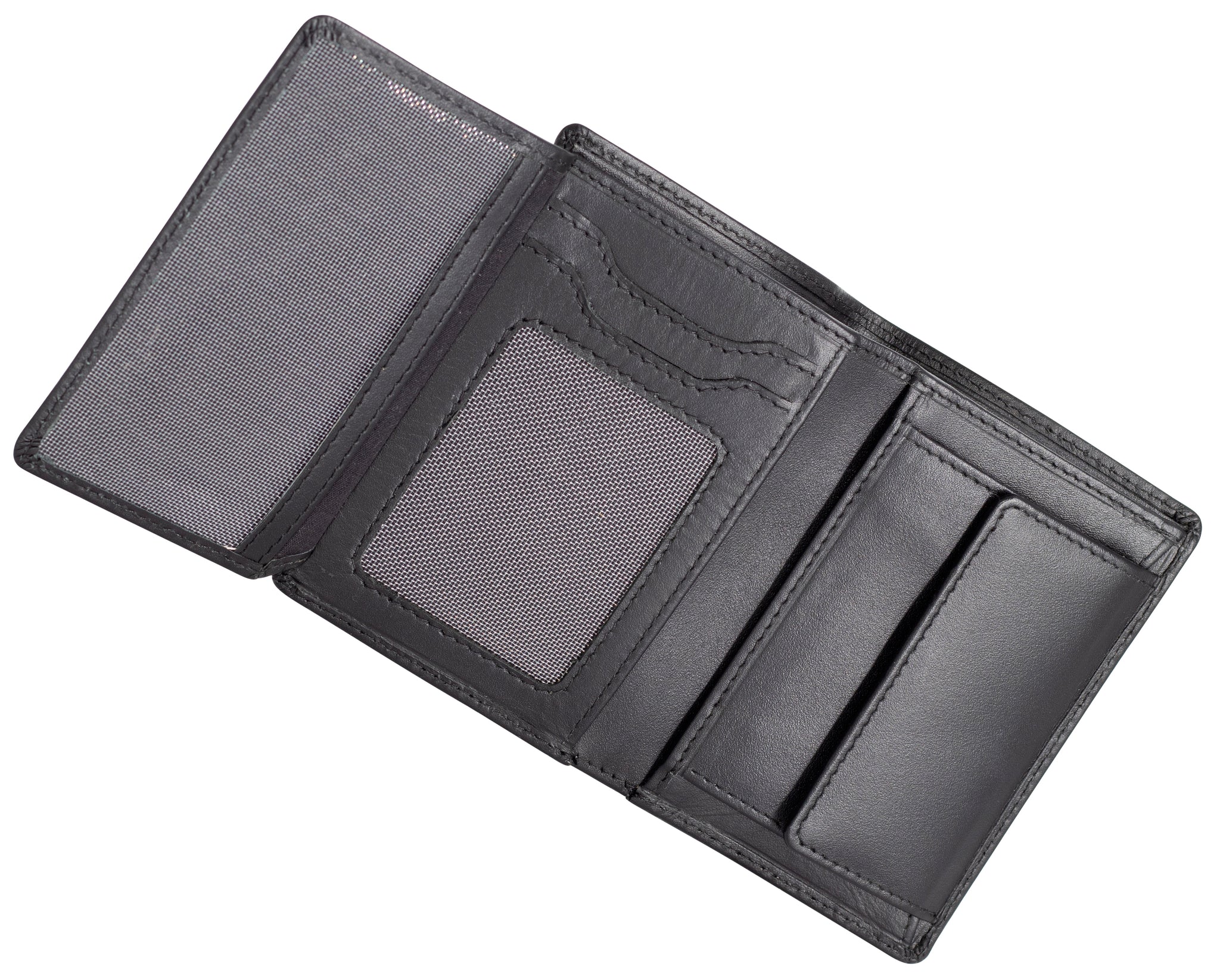 Tista - porte-cartes, mini portefeuille noir RFID, cuir véritable