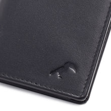 Charger l&#39;image dans la galerie, Porte-cartes - mini-portefeuille classique - noir - en cuir véritable lisse - blocage RFID, Homme - Femme

