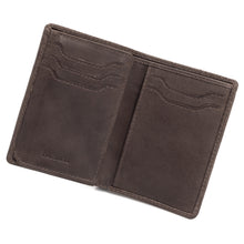 Charger l&#39;image dans la galerie, Porte-cartes - mini-portefeuille en cuir véritable - style vintage avec un aspect délavé - marron - blocage RFID, Homme - Femme
