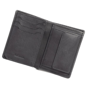Porte-cartes - mini-portefeuille avec porte-monnaie en cuir véritable - style vintage avec un aspect délavé - noir - blocage RFID, Homme - Femme