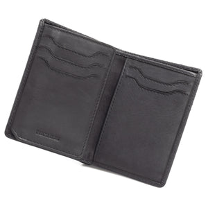 Porte-cartes - mini-portefeuille en cuir véritable - style vintage avec un aspect délavé - noir - blocage RFID, Homme - Femme